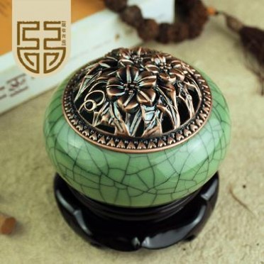 龍泉青瓷 仿古純銅檀香爐 佛堂家居龍擺件