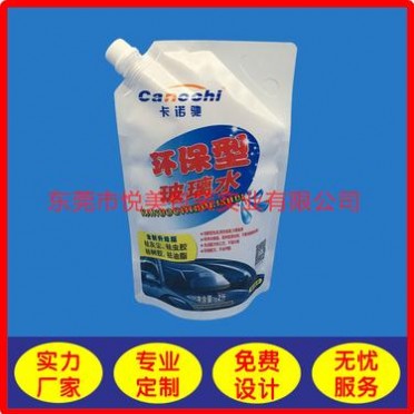 吸嘴袋廠家 2L玻璃水自立袋現貨 PE彩色印刷