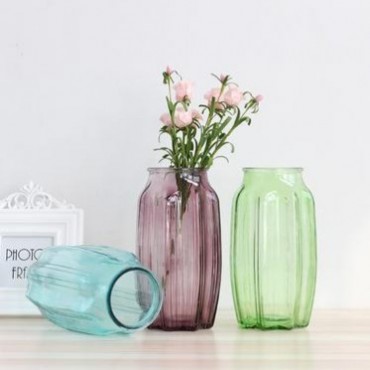 花瓶 玻璃 水培 鄉村地中海創意 干花 透明 插花 家居歐式 擺件