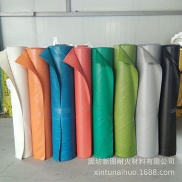 大量批發阻燃布隔熱軟連接單雙面硅膠玻璃纖維電焊防火布三防布