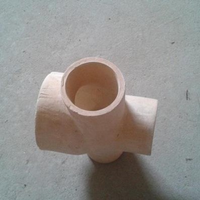 變徑三通管陶瓷管異形陶管樹脂砂鑄造**耐火材料三通管澆鑄管