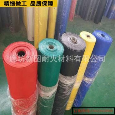 供應玻璃纖維耐高溫a級防火布管道軟連接硅膠布防腐蝕抗老化防火