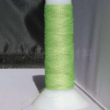 廠家針織鞋帽用反光紗線 綠色高亮反光服裝繡花縫紉線